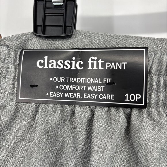 Alfred Dunner Women's Classic Fit Pull On Average Length Pant Gray Size 10P NWT - Picture 5 of 6